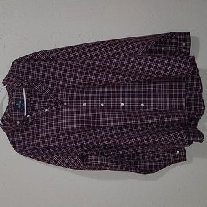Tailored Stafford Plaid wrinkle free Oxford